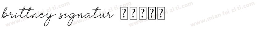 brittney signatur字体转换